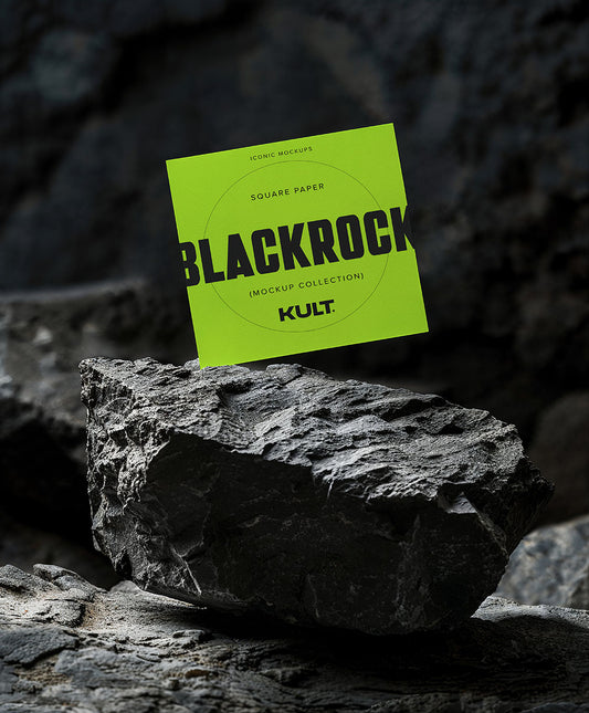 Black Rock Square Card